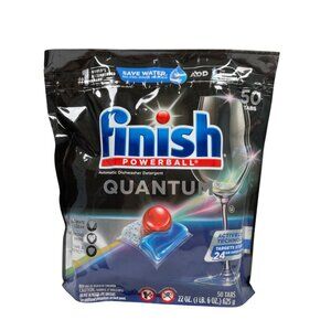 Finish Powerball Quantum 50 Tabs Automatic Dishwasher Detergent Pods